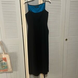 Tahari Dresses | Tahari Square Neckline Strap Black Dress | Color: Black | Size8